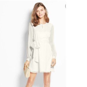 Ann Taylor Long Sleeve Wrap Chiffon Dress Sz 4 NWT